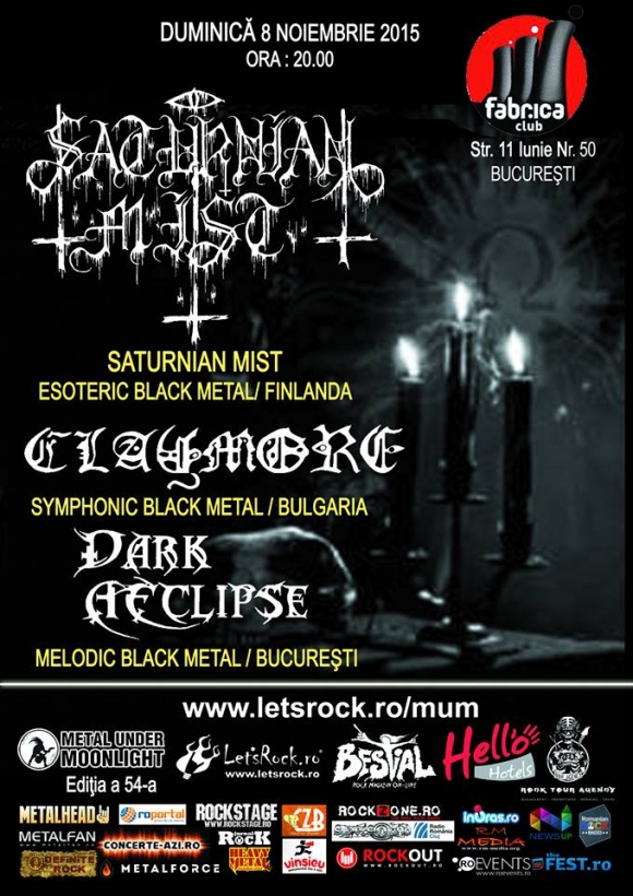 Claymore si Dark Aeclipse anunta un show inedit in deschiderea concertului Saturnian Mist