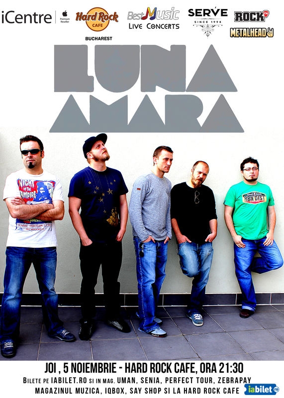 Concert acustic LUNA AMARA in premiera la Hard Rock Cafe