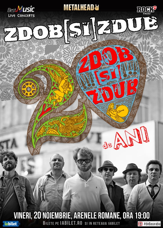 Noul album si concertul aniversar: 'Zdob si Zdub 20 de ani' pe 20 noiembrie la Arenele Romane