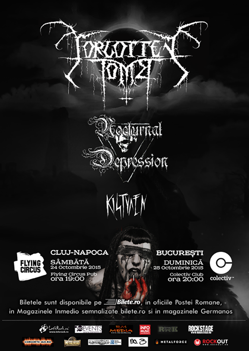 Programul concertelor Forgotten Tomb si Nocturnal Depression