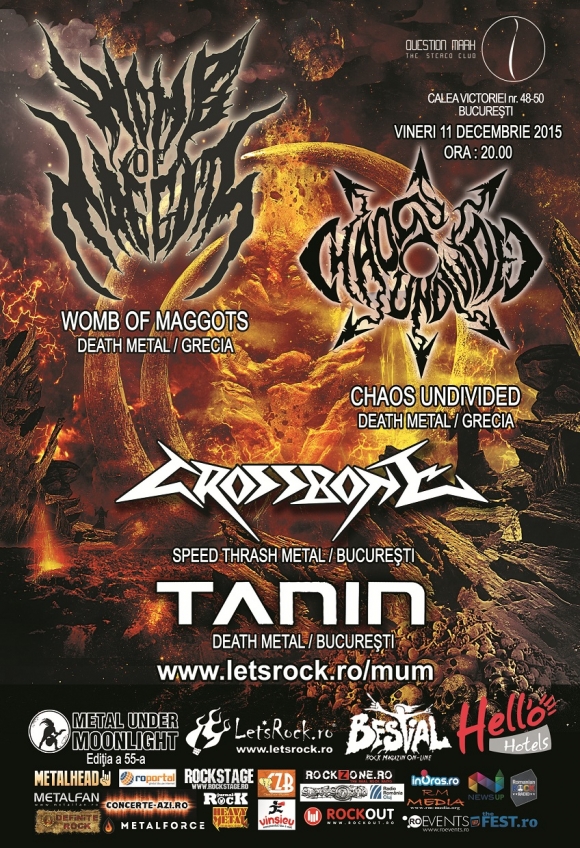 WOMB OF MAGGOTS, Chaos Undivided, Crossbone, Tanin (Metal Under Moonlight LV, 11.12.2015)