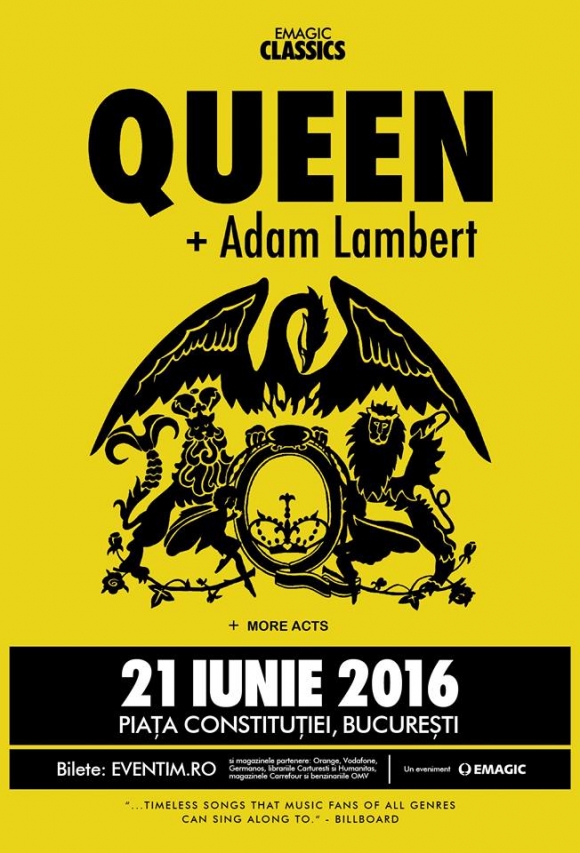 Cel mai asteptat concert al ultimilor ani: QUEEN + Adam Lambert, pentru prima data in Romania!