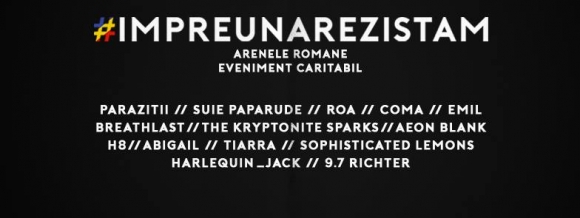 #ImpreunaRezistam - CONCERT CARITABIL pentru victimele #Colectiv