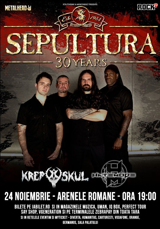 Program, reguli de acces si masuri de siguranta la concertul Sepultura de la Bucuresti