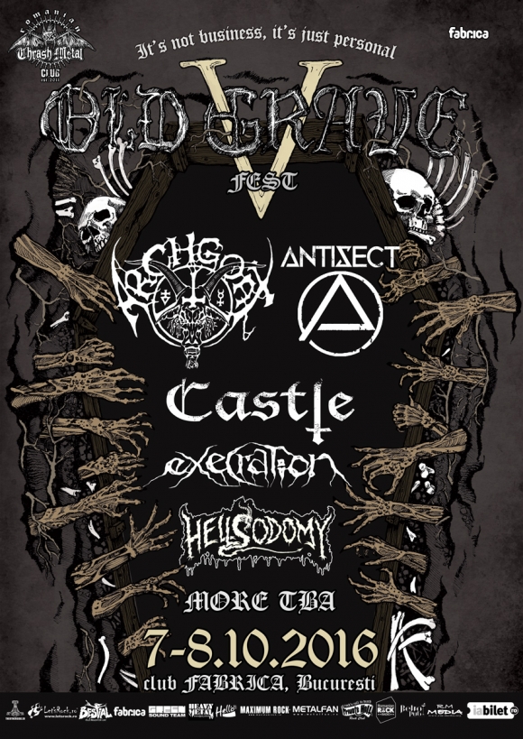 Trupele Antisect si Execration au fost confirmate la Old Grave Fest 2016 in Club Fabrica