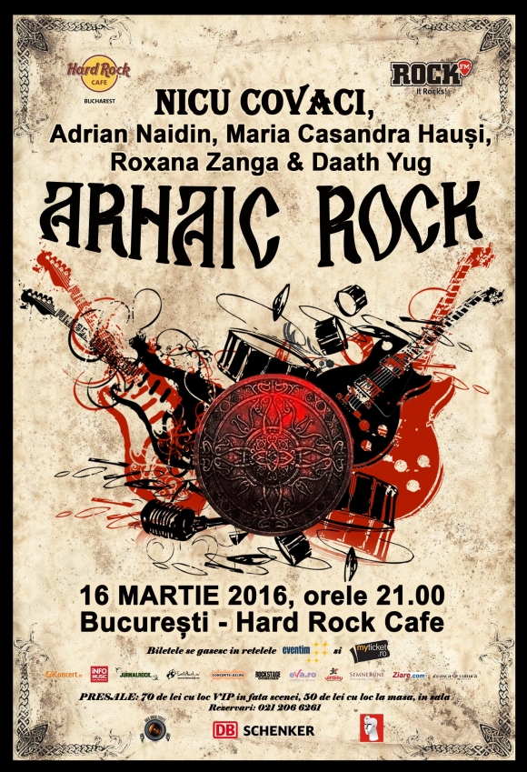 ARHAIC ROCK la Hard Rock Cafe, un eveniment in premiera cu Nicu Covaci