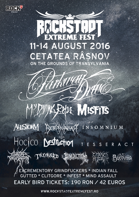 Borknagar, Destruction, Hocico, Infest, Gutted, Clitgore si Mind Assault la Rockstadt Extreme Fest 2016