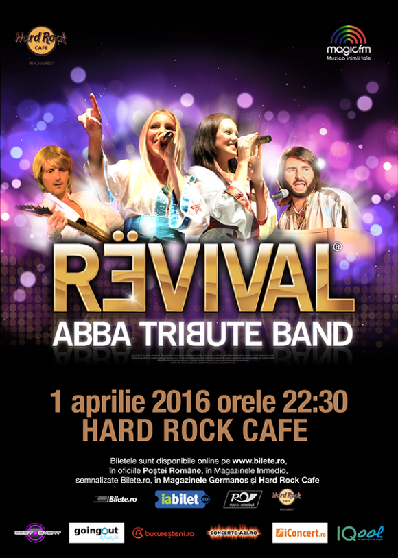 Pentru prima data in Romania - ABBA Tribute Band REVIVAL la Hard Rock Cafe