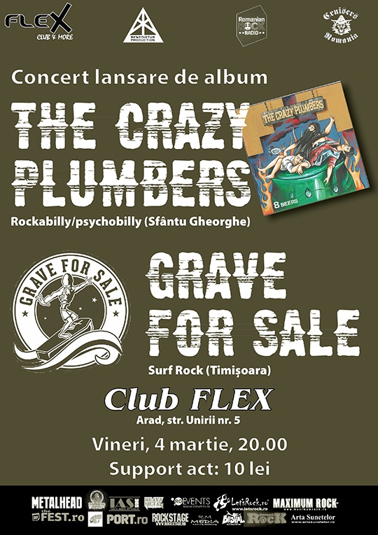 Trupa The Crazy Plumbers lanseaza albumul 8 Beers la Arad