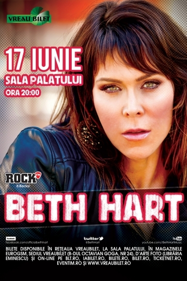 Beth Hart concerteaza la Sala Palatului