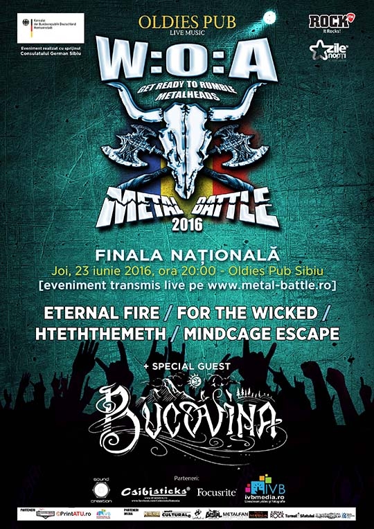 Finala nationala Wacken Metal Battle Romania transmisa in direct, pe internet