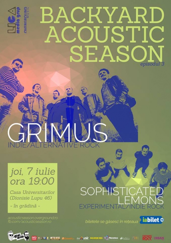 Grimus si Sophisticated Lemons in concert in gradina Casei Universitarilor Bucuresti