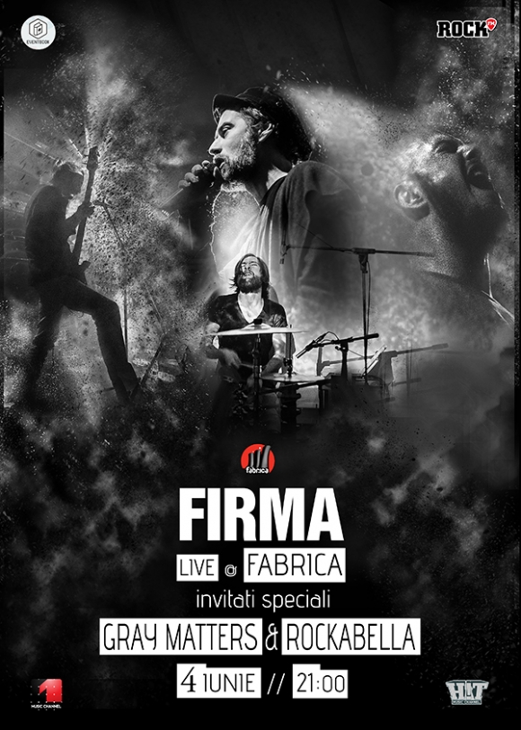 Mazdrunka, Gray Matters si Rockabella, invitati la concertul Firma din club Fabrica