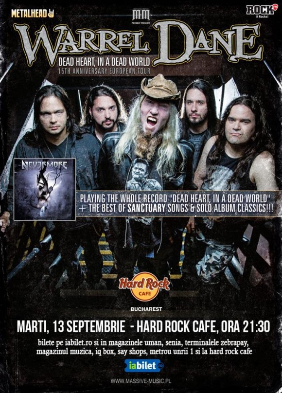 Concert Warrel Dane (Nevermore, Sanctuary) la Hard Rock Cafe