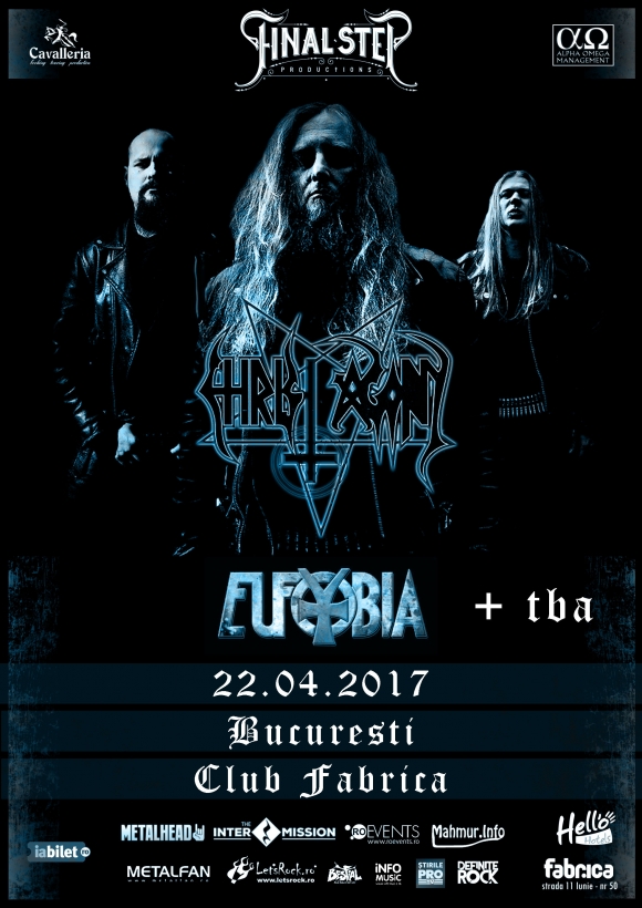 Christ Agony, Eufobia + TBA concerteaza in Club Fabrica