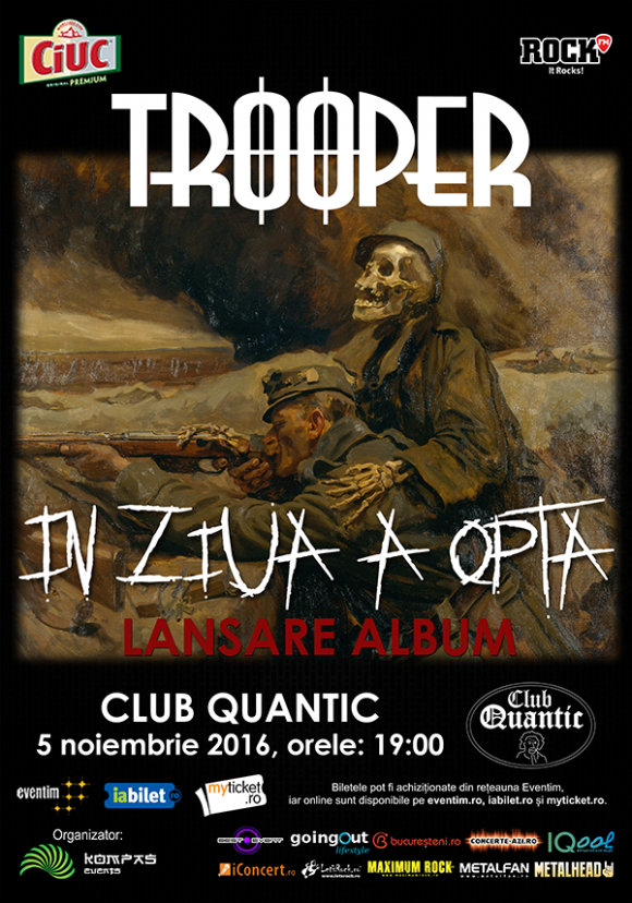 Program si reguli de acces la concertul de lansare a noului album Trooper