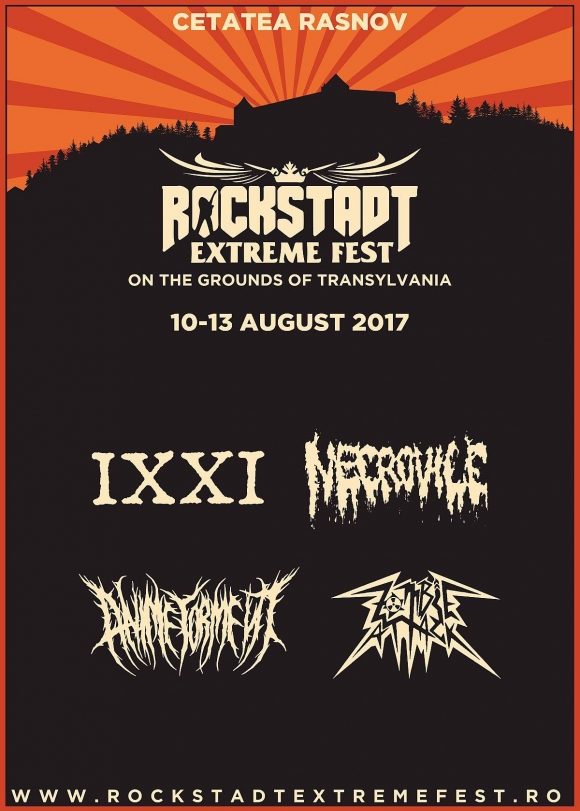 Trupele IXXI, Necrovile, Anime Torment si Zombie Attack confirmate pentru Rockstadt Extreme Fest 2017