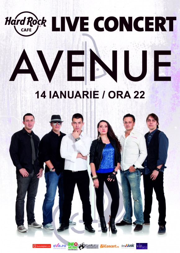 Concert Avenue la Hard Rock Cafe pe 14 ianuarie