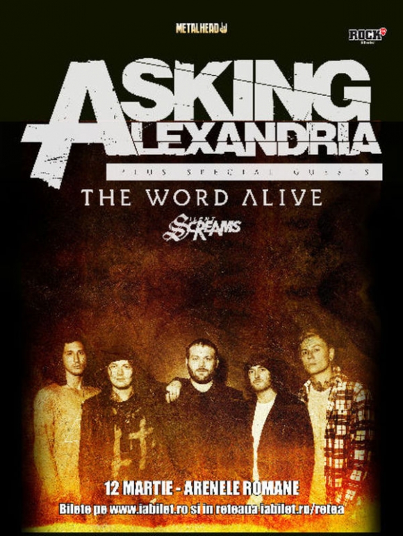 Silent Screams si The Word Alive vor deschide concertul Asking Alexandria de la Arenele Romane