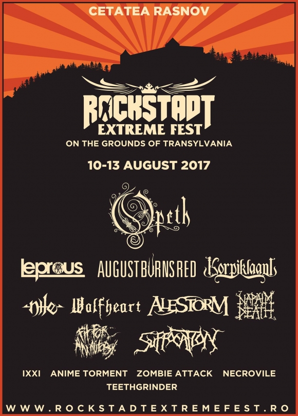 Suffocation, Fit For An Autopsy si Teethgrinder confirmati la Rockstadt Extreme Fest 2017