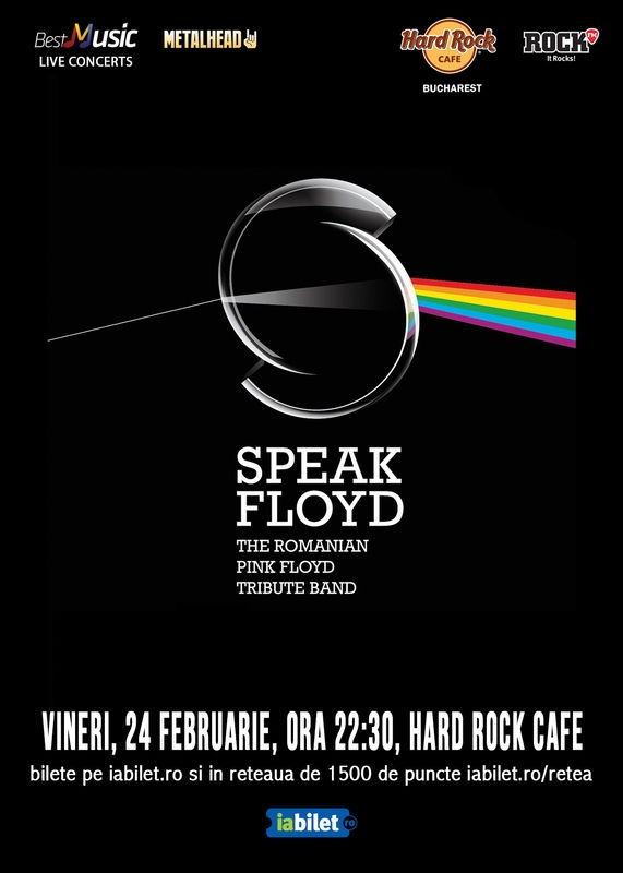 Concert Tribut Pink Floyd cu Speak Floyd la Hard Rock Cafe pe 24 februarie