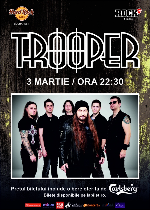 Concert TROOPER la Hard Rock Cafe, 3 martie 2017