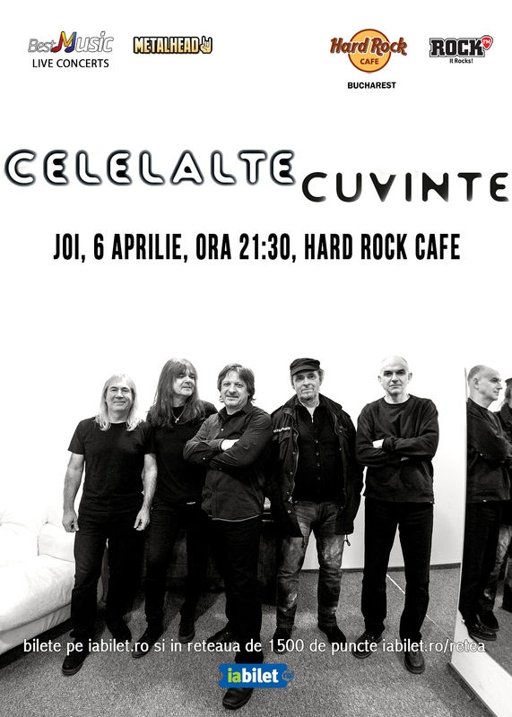 Concert Celelalte Cuvinte la Hard Rock Cafe pe 6 aprilie