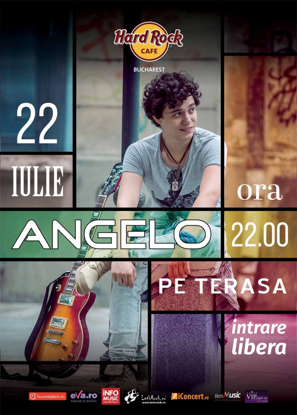 Angelo concerteaza pe terasa Hard Rock Cafe