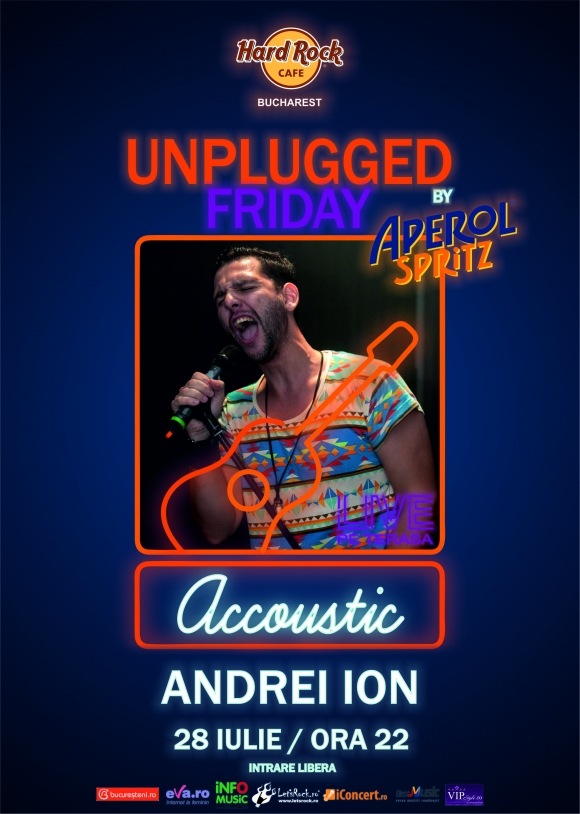 Concert unplugged cu Andrei Ion pe terasa Hard Rock Cafe