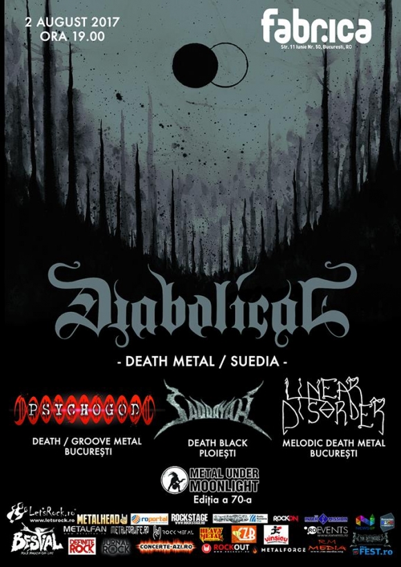 DIABOLICAL, Psychogod, Saddayah, Linear Disorder (Metal Under Moonlight LXX, 02.08.2017)