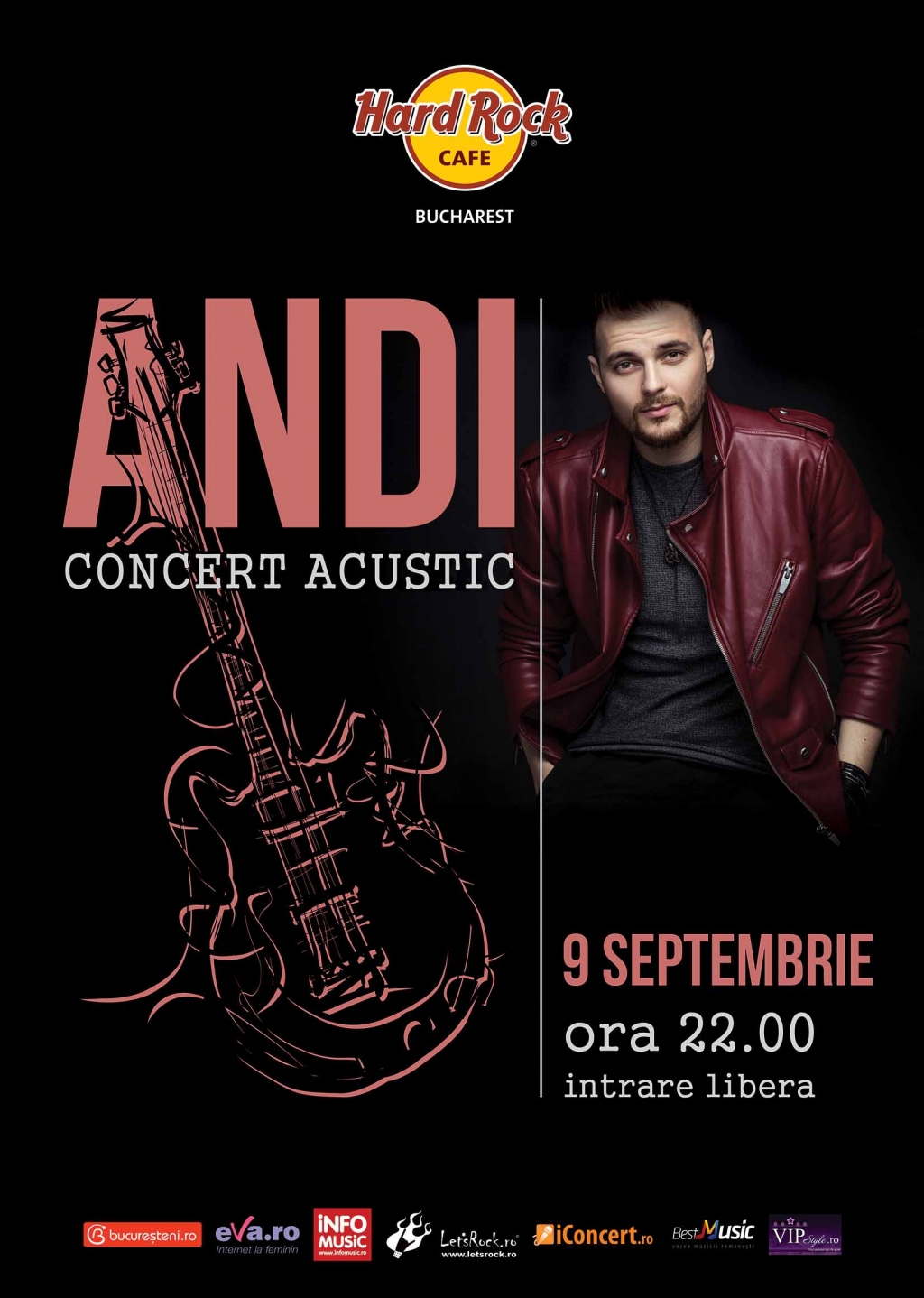 Concert acustic ANDI pe terasa Hard Rock Cafe