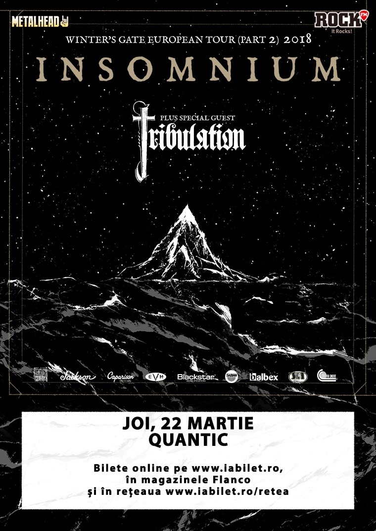 Concert Insomnium in club Quantic, 22 martie 2018