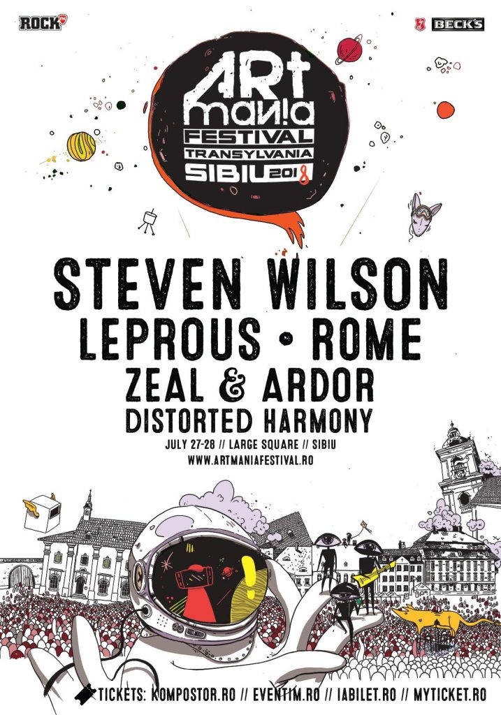 Steven Wilson, Leprous, ROME, Zeal & Ardor si Distorted Harmony sunt primele trupe confirmate pentru ARTmania Festival 2018