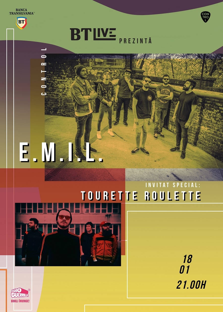 E.M.I.L. si invitatii lor, Tourette Roulette, canta la BT Live