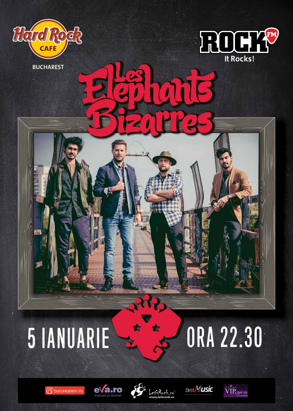 Les Elephants Bizarres concerteaza la Hard Rock Cafe