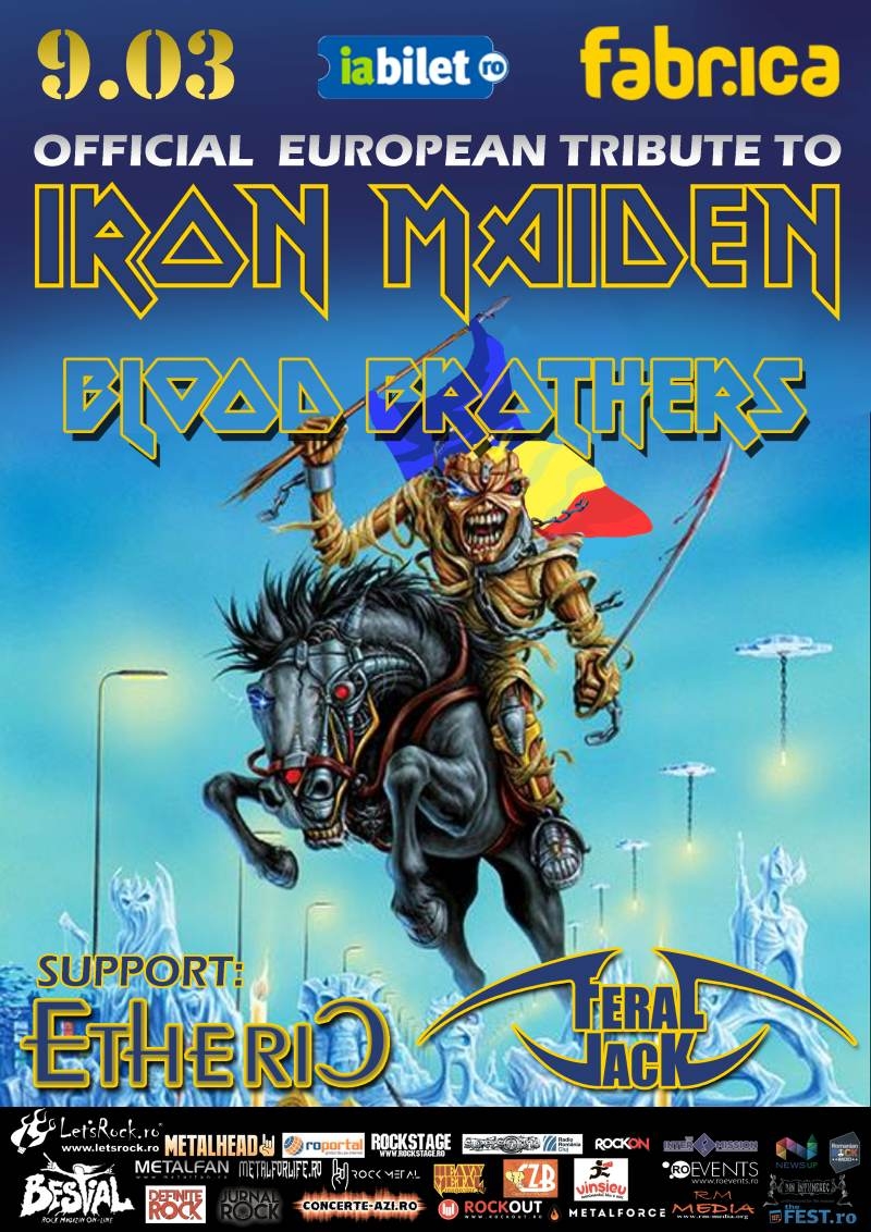 Concert Iron Maiden by Blood Brothers, Etheric, Feral Jack in club Fabrica