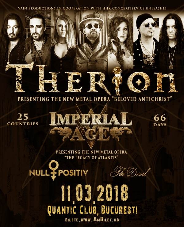 Concertul Therion se muta in clubul Quantic