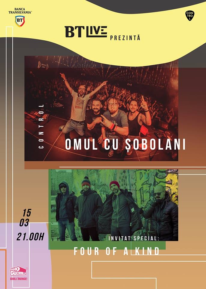 Concert Omul cu Șobolani și Four of a Kind în Club Control