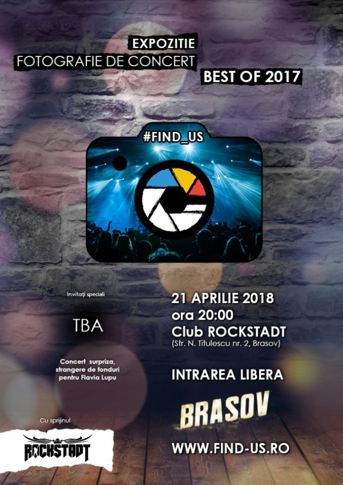 Expozitia foto #FIND_US - Best of 2017 - se muta in club Rockstadt, in scop caritabil