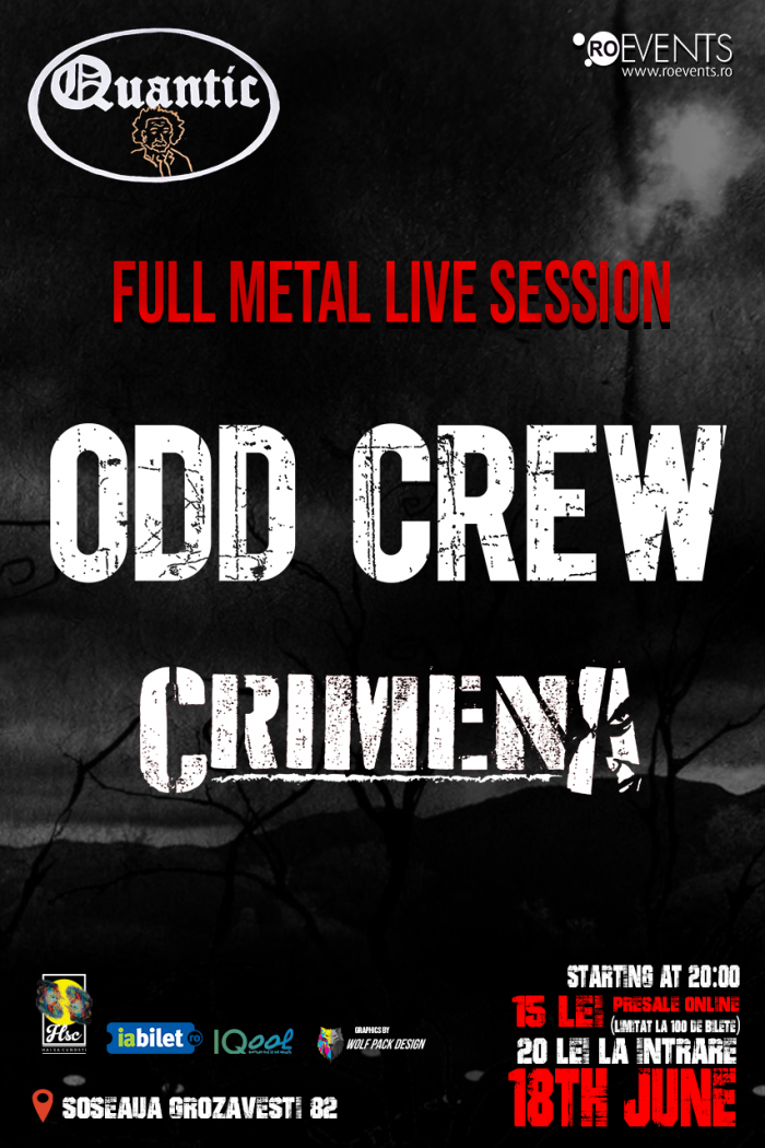 Concert Odd Crew si Crimena in Club Quantic, Bucuresti