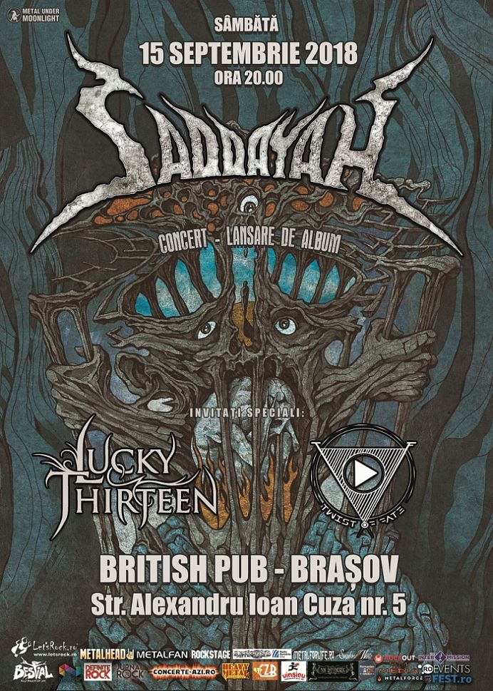 Saddayah, concert si lansare CD la Brasov invitati Lucky Thirteen & Twist of Fate