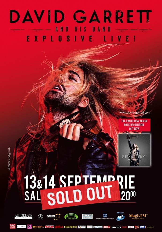 Cele două concerte ale violonistului David Garrett la București sunt sold-out