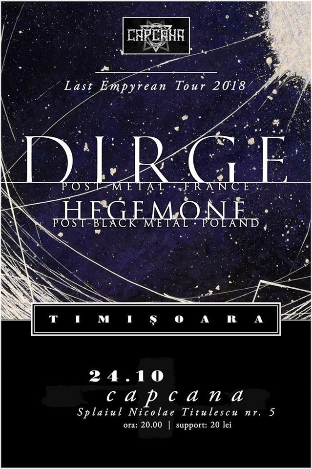 Concert Dirge și Hegemone în Club Capcana din Timișoara