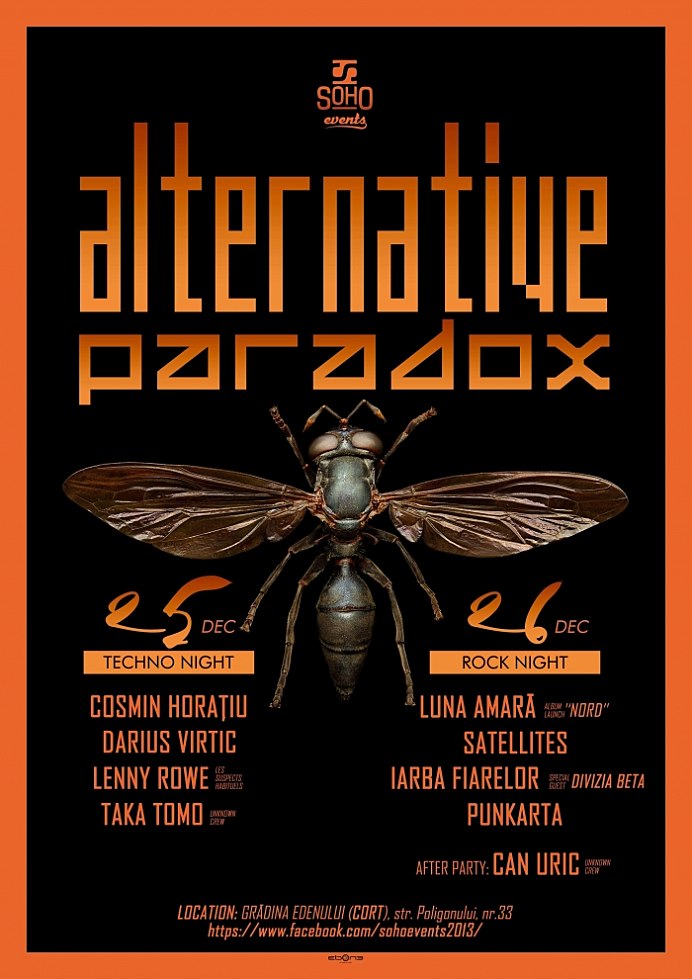 Concert Luna Amară în cadrul festivalului Alternative Paradox din Bistrița