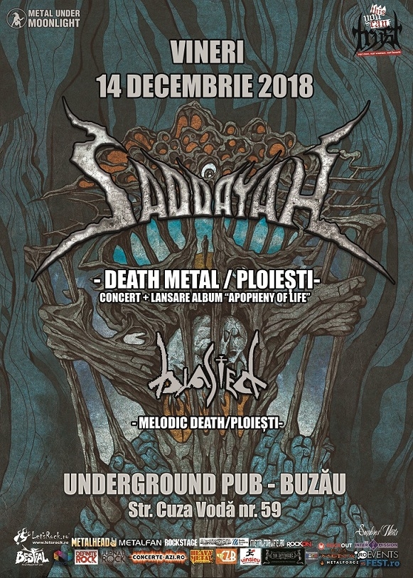 Weekend death metal cu Saddayah la Buzau si la Bucuresti