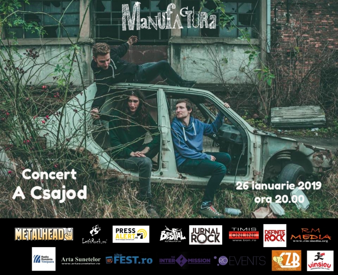 Concert A Csajod în club Manufactura din Timișoara