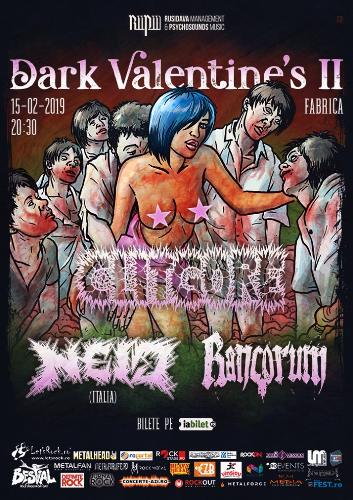 Concert Clitgore, Neid si Rancorum in cadrul Dark Valentine's 2019 in club Fabrica