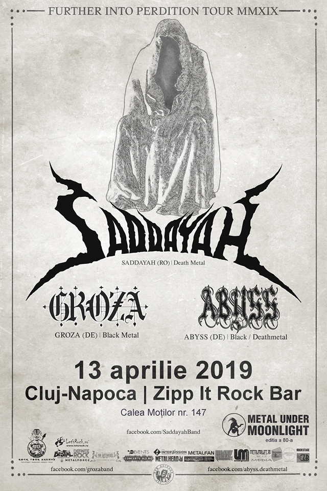 SADDAYAH, Groza, Abyss (Metal Under Moonlight LXXX, 13.04.2019)