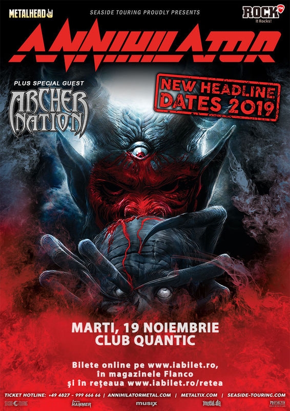 Concertul Annihilator va fi deschis de Archer Nation