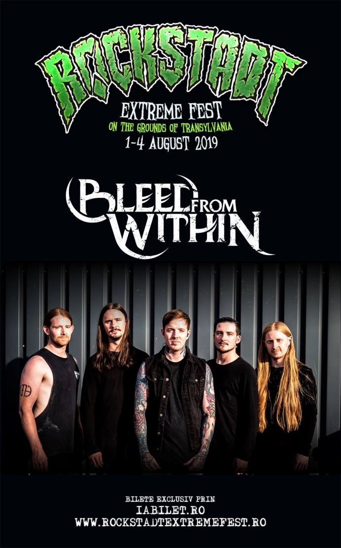 Bleed From Within vor canta in locul trupei Unearth la Rockstadt Extreme Fest 2019